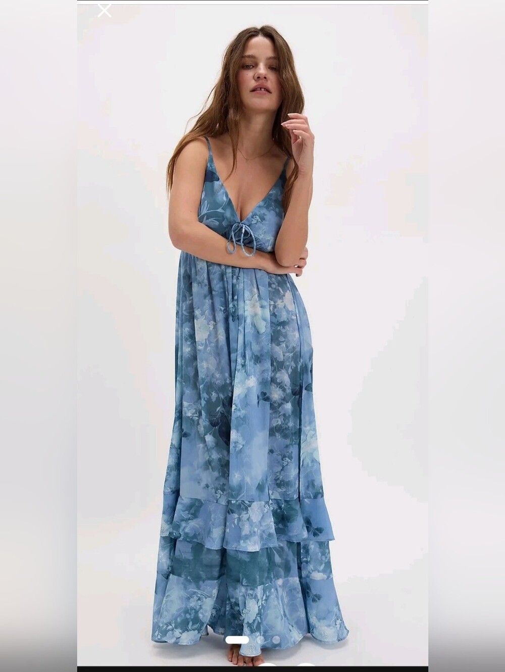 Free People Give Me Drama Maxi Slip Dress Sz L